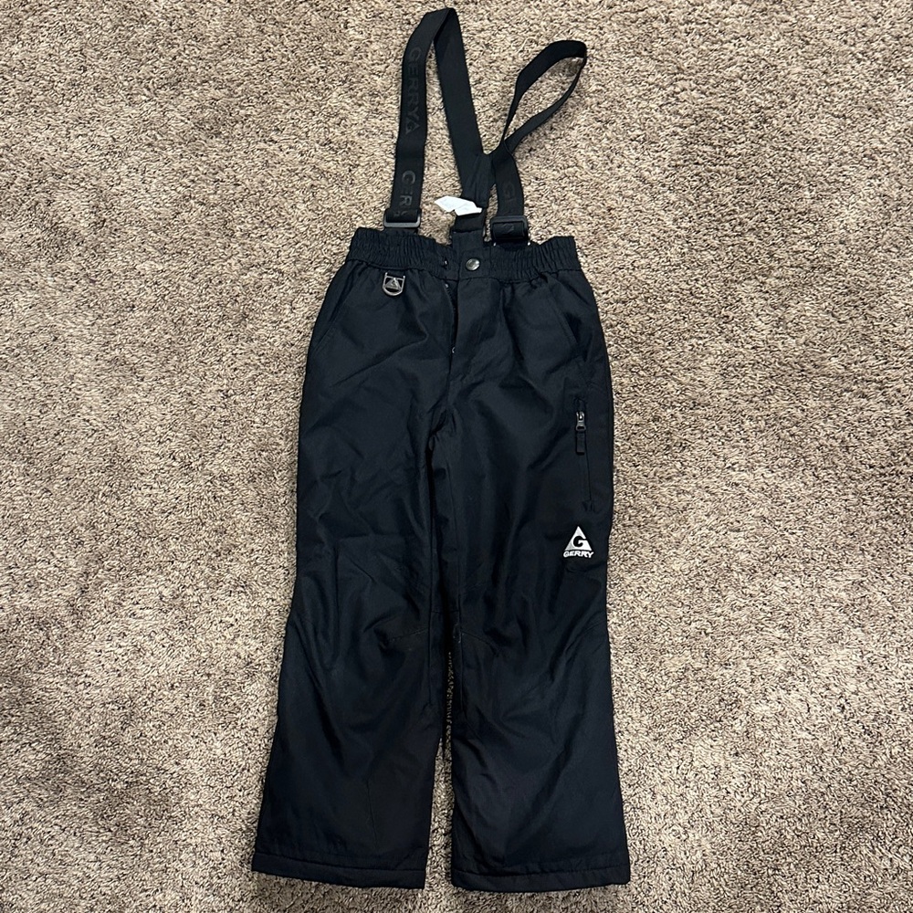 Gerry Brand Black Youth Insulated Snow Pants with Suspenders